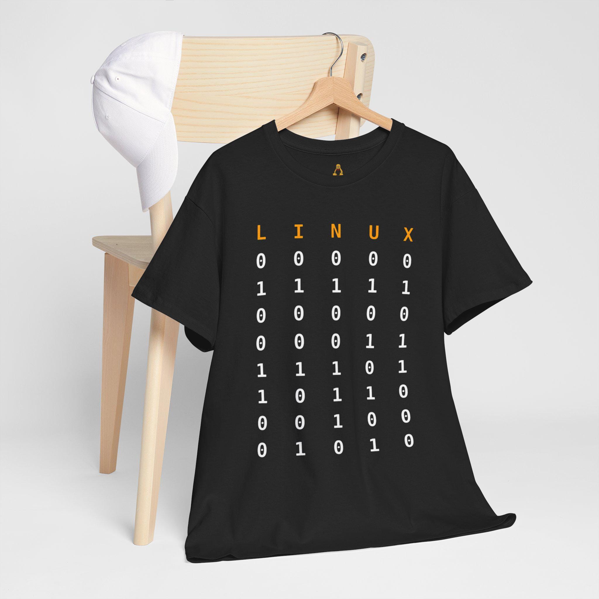 Linux in Binary Code T-Shirt