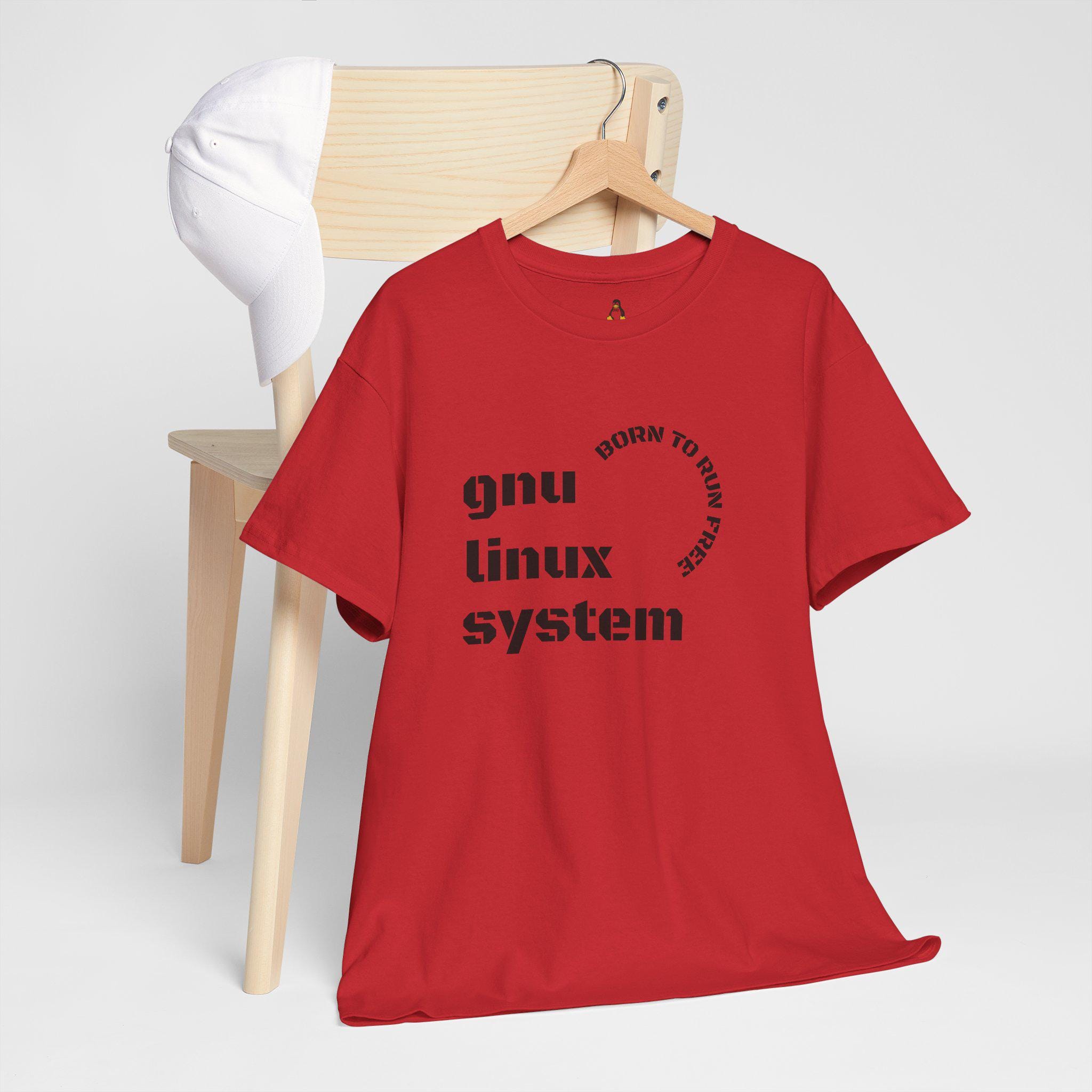 Born to Run Free GNU Linux T-Shirt